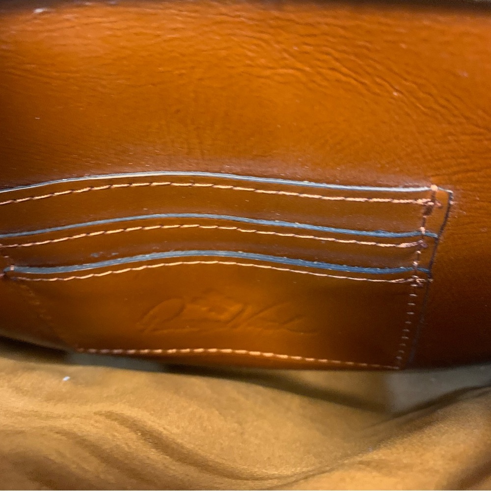 Patricia Nash Avellino Cognac Leather Saddle Satchel Tan Crossbody Bag - Picture 11 of 16